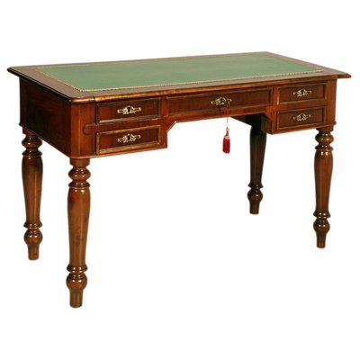 Louis Philippe Six Drawer Leather Top Partner's Writing Desk Louis Philippe Six Drawer Leather Top Partner's Writing Desk