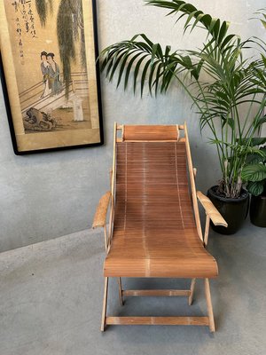 Vintage Lounge Chair in Bamboo for sale at Pamono