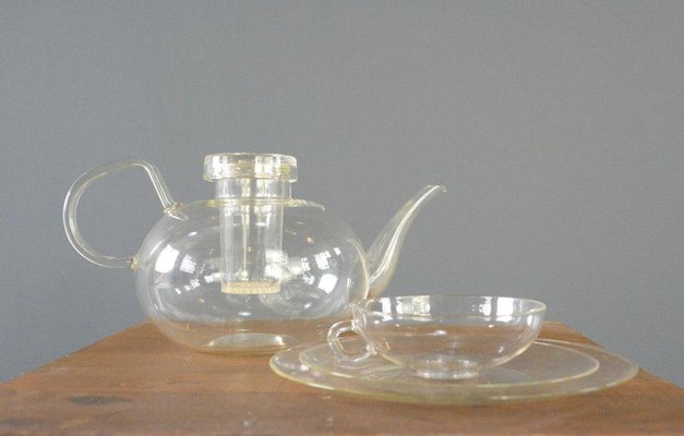 Wilhelm Wagenfeld Tea Set by Wilhelm Wagenfeld for Jenaer 