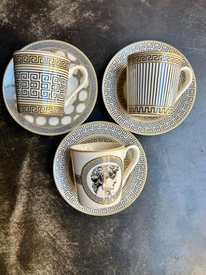 Palladium Coffee Cups with Gift Box by Pozzi Milano, Set of 6 for