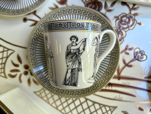 Palladium Coffee Cups with Gift Box by Pozzi Milano, Set of 6 for