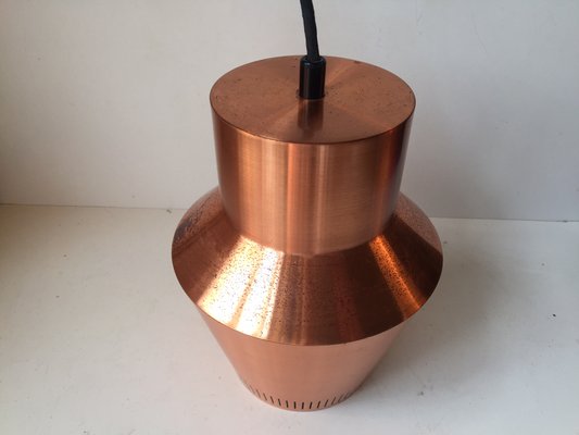 Danish Solid Copper Pendant Lamp from 