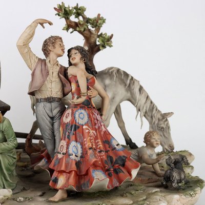 Sandro Maggioni Capodimonte Ceramic Sculptural Group for sale at
