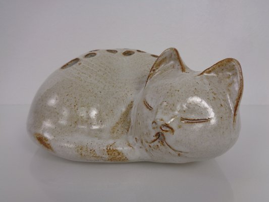 Große Keramik Katzenvase von Pölloth, Deutschland, 1970er bei Pamono kaufen