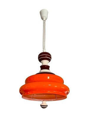 Mid-Century Orange Pendant Light, 1970s for sale at Pamono