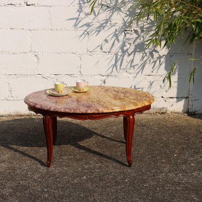 Antique marble top coffee table set hotsell