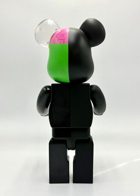 Kaws Black Dissected 400% Bearbrick Companion Figure for sale at