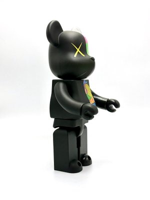 Kaws Black Dissected 400% Bearbrick Companion Figure for sale at