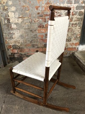 Rocking chair with woven seat and back shop