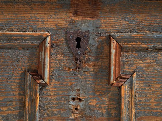 アントンピック サイズmm 縦370×横670 インテリア antique Antique Trunk with Pearl Gray Patina, 1900 for sale at Pamono