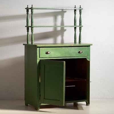 Antique Emerald Green Kitchen Cabinet, 1920s for sale at Pamono