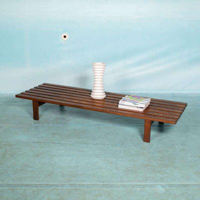 Blonde Toned Wooden Slat Bench Blonde Toned Wooden Slat Bench