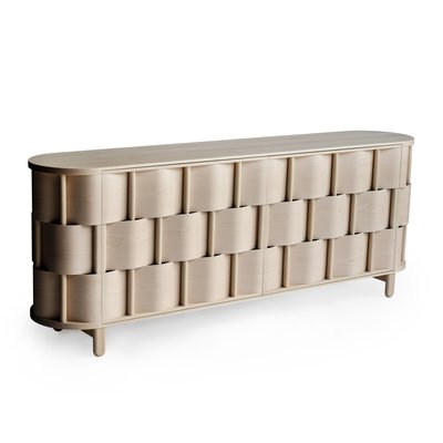 Weave Double Sided Credenza in Birch Wood by Dahlen Lukas for sale at Pamono