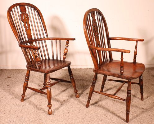 19th Century English Windsor Chairs Set of 8 for sale at Pamono