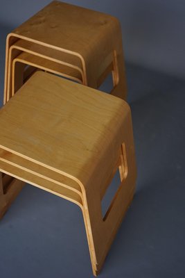 Vintage Plywood Benjamin Stools by Lisa Norinder for Ikea 1990s Set of 6 for sale at Pamono