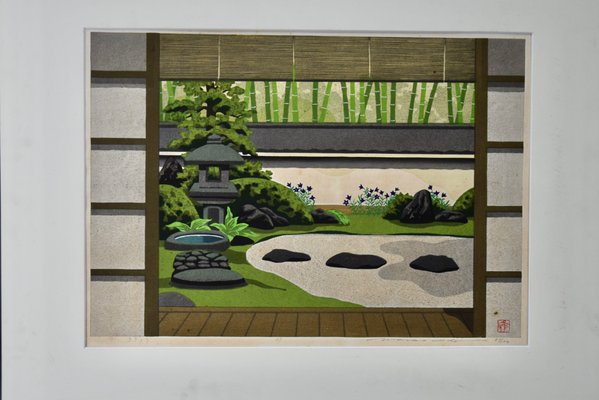 Ito Masayo出品 Ido Masao, Traditional Japanese Wood Block Print, 1989, Paper for