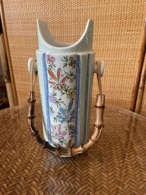 Jarrón Grissini de bambú y cerámica de Taddeï en venta en Pamono