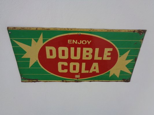 Tin Enjoy Double Cola Sign, USA, 1960s for sale at Pamono