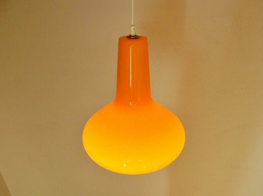 Orange Italienische Glas Hangelampe Von Massimo Vignelli Fur Venini 1960er