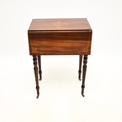 Antique Victorian Drop Leaf Side Table 1860