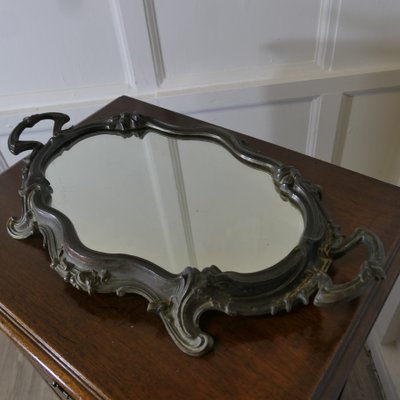 鏡 Rococo Miller  accessory tray Rococo Style Silver-Plated Sideboard Mirror Tray for sale at