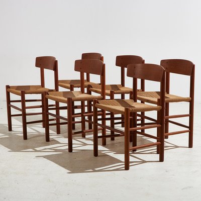 椅子 Borge Mogensen FDB Mobler J39 Oak Dining Chairs by Børge Mogensen for FDB Møbler