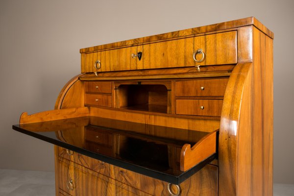German Biedermeier Secretary Desk in Walnut for sale at Pamono