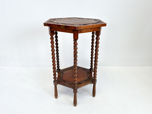 Hexagonal Side Table Made From Painted Reclaimed Teak Hexagonal Side Table Made From Painted Reclaimed Teak