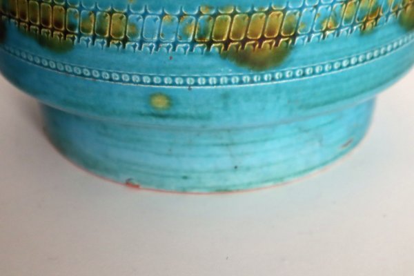 Large Blue Turquoise Flower Pot attributed to Aldo Londi for