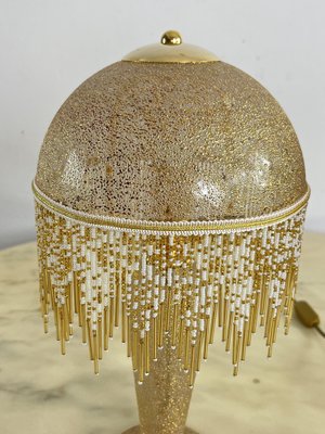 Table Lamps in Mouth-Blown Glass Hand-Decorated with Pure Gold
