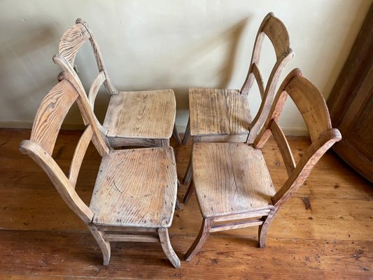 French Bistro Chairs 1890s Set of 4