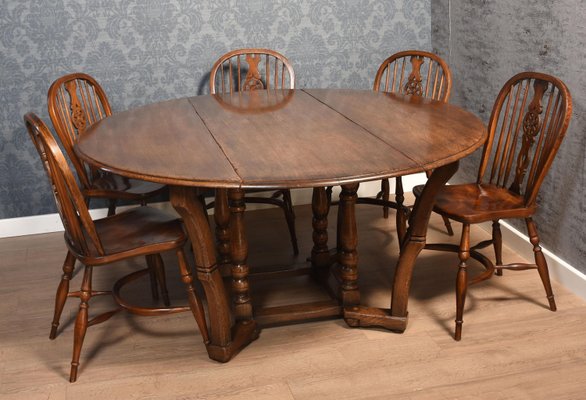 Antique Round Back Dining Chairs With Arms Vintage French Round