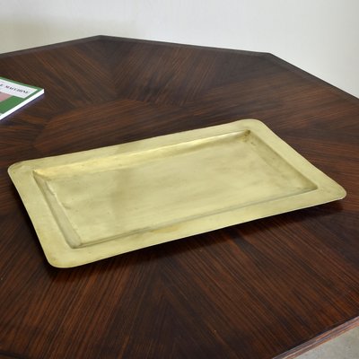 Rechteckiges Messing Tablett, 1960er bei Pamono kaufen