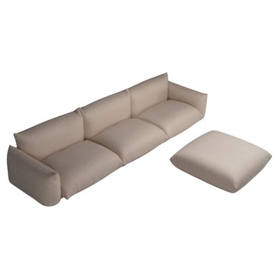 Sofa and Pouf by Mario Marenco for Arflex, Italy, 1971, Set Sofa and Pouf by Mario Marenco for Arflex, Italy, 1971, Set