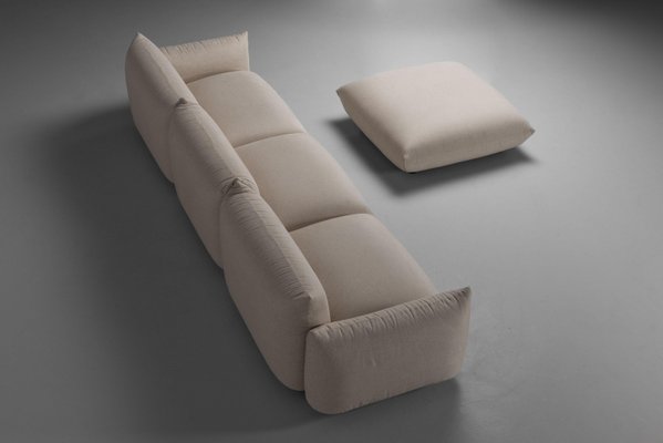 Sofa and Pouf by Mario Marenco for Arflex, Italy, 1971, Set Sofa and Pouf by Mario Marenco for Arflex, Italy, 1971, Set