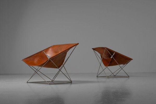 Set of F675 Butterfly Chairs by Pierre Paulin for Artifort