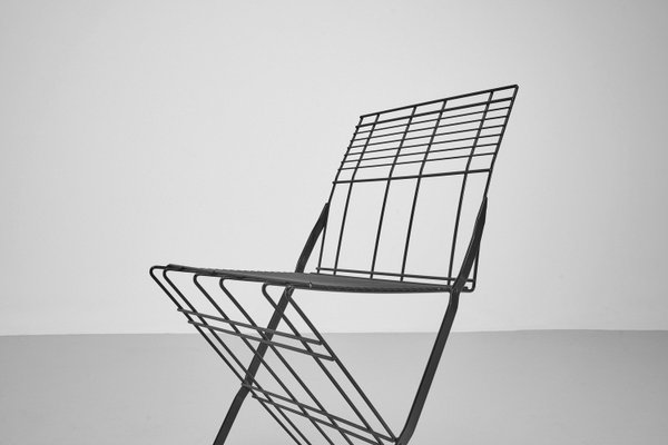 Zig Zag Wire Chairs by Gerrit Thomas Rietveld, 1970s, Set of