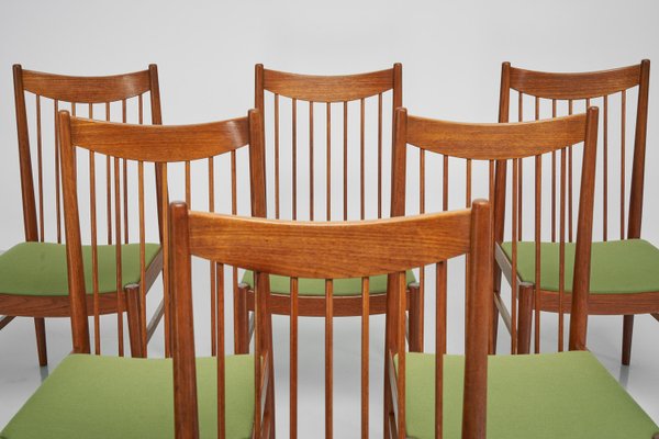 Teak Dining Chairs Model 422 attributed to Arne Vodder for Sibast
