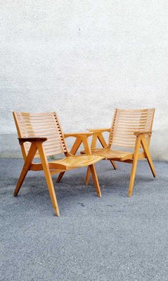 Set of Mid-Century Rex Armchairs Model 120 by Niko Kralj for Stol
