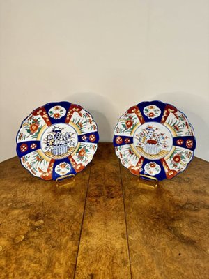 Antique Japanese Imari Plates 1900 Set of 2