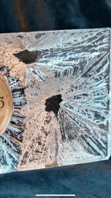 Crystal Table Clock from Daum, France, 1950s for sale at Pamono