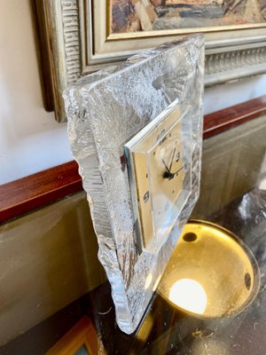 Crystal Table Clock from Daum, France, 1950s for sale at Pamono