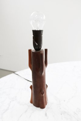 Handgefertigte dnische Tischlampe aus Kaktusholz, 1960er bei Pamono kaufen