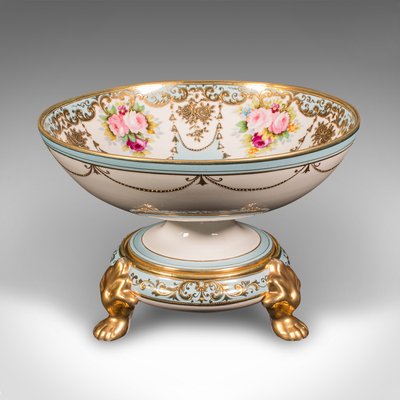 Antike Dekorative Schale mit Fuß, Japanische Keramik Servierschale, Noritake, c.1920, 2er Set bei Pamono kaufen
