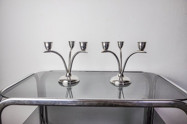 Candelabro de acero inoxidable candelabro georg jensen a / s, diseño