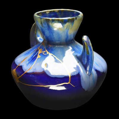 Kintsugi Art Deco Vase by Myriam Greff for sale at Pamono
