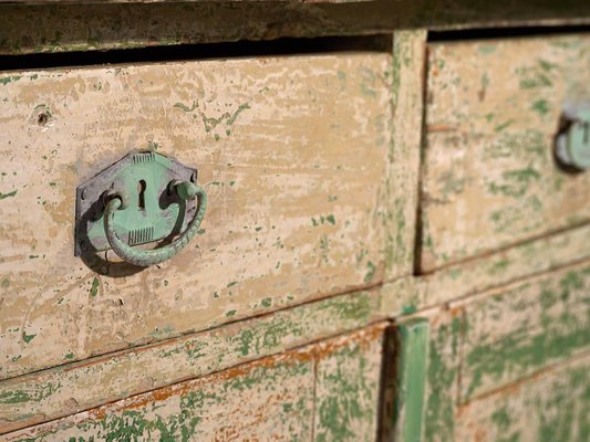 Antique Green Bedroom Dresser, 1920s for sale at Pamono