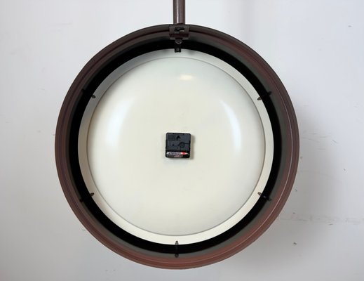 Large Industrial Bakelite Double Sided Factory Clock from