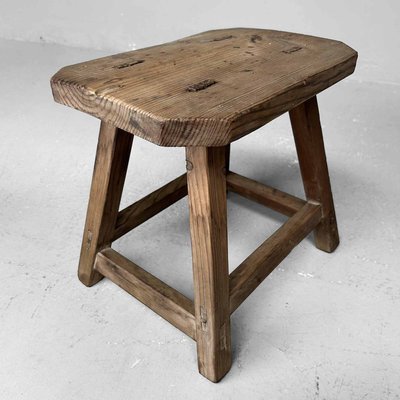 Vintage Minimalist Wooden Stool Japan 1920s for sale at Pamono