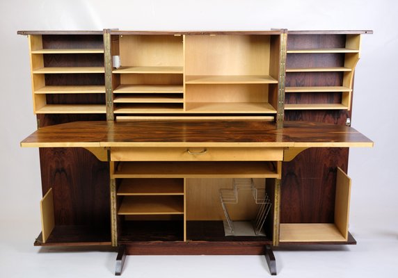 Scrivania a scomparsa in palissandro, Danimarca, anni '60